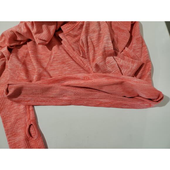 Lululemon Run Swiftly Tech Long Sleeve Crew Top Womens 6 Space Dye Atomic Red - Picture 9 of 10